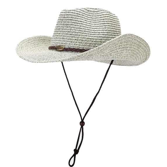 Gtoiithly Unisex Spring Summer Outdoor Sun Hat with Wide Shapeable Brim and Blending Western Cowboy Flair with Bucket Hat Style Grey