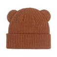 thumbnail image 1 of Gtoiithly Winter Kids Baby Beanie Knitted Hat with Bear Ear for Toddler Boys Girls Soft Warm Cap Gold 0-3 Years, 1 of 9