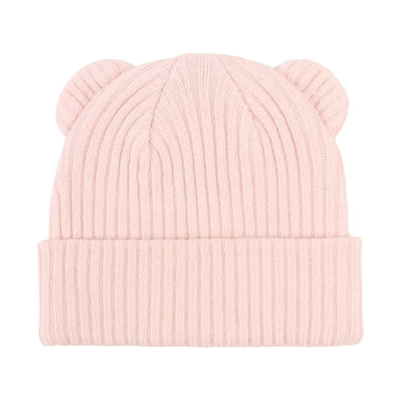 Gtoiithly Winter Kids Baby Beanie Knitted Hat with Bear Ear for Toddler Boys Girls Soft Warm Cap Red 0-3 Years