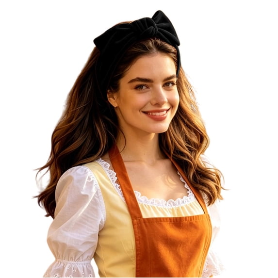 Gtoiithly Women's Festival Braided Headband, European Style Versatile Hair Wrap, Thin Sweatband for Women B-Black One Size