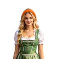 thumbnail image 1 of Gtoiithly Women's Festival Braided Headband, European Style Versatile Hair Wrap, Thin Sweatband for Women C-Orange One Size, 1 of 7