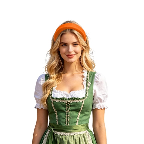 Gtoiithly Women's Festival Braided Headband, European Style Versatile Hair Wrap, Thin Sweatband for Women C-Orange One Size