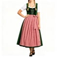 thumbnail image 1 of Gtoiithly Women's Oktoberfest Classic Solid Color Half Apron With Ties for Party Dress Bavarian Style 2-Red M, 1 of 5