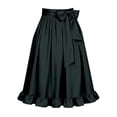 thumbnail image 1 of Gtoiithly Women's Oktoberfest Skirt with Bow Tie Waistband Adjustable Wrap Apron for Festival Party and Casual Wear Skirt Pants Dark Green-A XL, 1 of 2