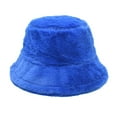thumbnail image 1 of Gtoiithly Womens Solid Winter Thermal Windproof Bucket Fisherman Hat for Girls Outdoor Warm L1-Blue, 1 of 4