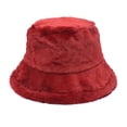 thumbnail image 1 of Gtoiithly Womens Solid Winter Thermal Windproof Bucket Fisherman Hat for Girls Outdoor Warm L1-Red, 1 of 3