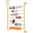 thumbnail image 1 of Gtouse 7 Tier Ribbon Holder Organizer, Metal Wall Mounted Ribbon Storage Rack, Gift Wrapping Paper Storage Organizer, 1 of 12