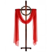 Gtouse 71" Large Wooden Cross Wall Decor, Detachable & Adjustable Standing Cross for Outdoor Yard, Home, Church, Wedding