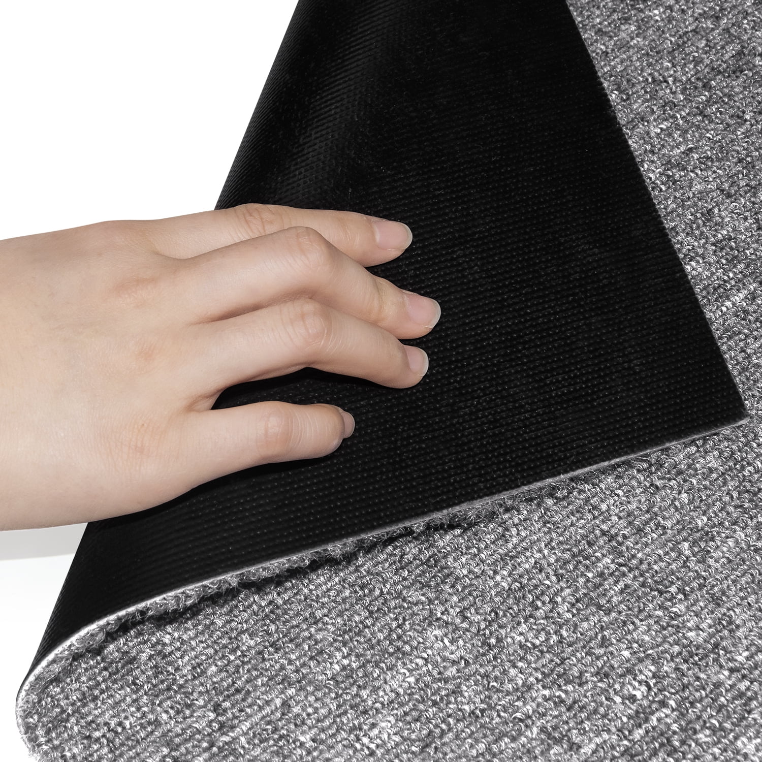 Gtouse Self-Adhesive Carpet Tiles, 20-Pack 20"x20" Removable Floor Tiles for Indoor Outdoor, Light Gray