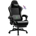 thumbnail image 1 of Gtplayer Pro Gaming Chair with Footrest, Dual Bluetooth 5.1 Speakers PVC Leather Recliner, Green, 1 of 9