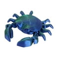 thumbnail image 1 of GuFamilya 3D Printed Crab, Joint Model, Flexible Joint Animal, Seafood Animal Statue, 3D Printed Items Cheap, Stress Relief, Irritability Relief, ADHD Toys Blue, 1 of 3