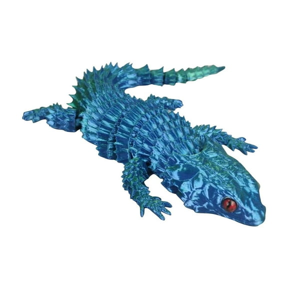 GuFamilya 3D Printed Lizard,Articulated Models,Flexible Joint Animal Lacertid Figurines, 3D Printing Stuff Cheap,Stress Relief, Restlessness, ADHD Toys,Surprise Gifts Sky Blue