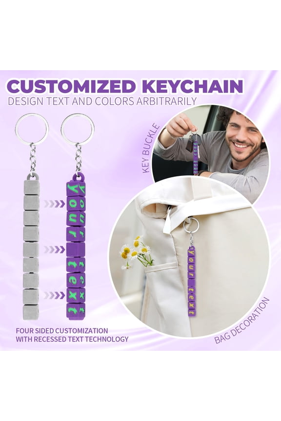 DIY 3D Printed Keychain Can Be Used For DIY Keychains Multicolor