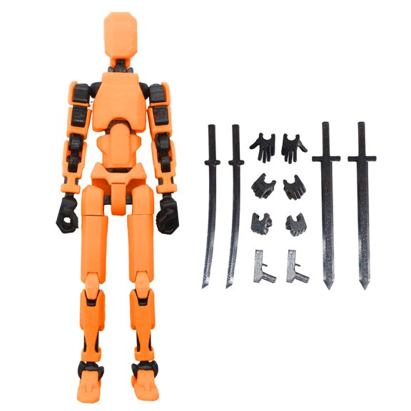 GuFamilya Multi-joint Movable Robot 3D Printed Human Body Model Toy PVC Model Full Body Mobile Robot Desktop Decoration