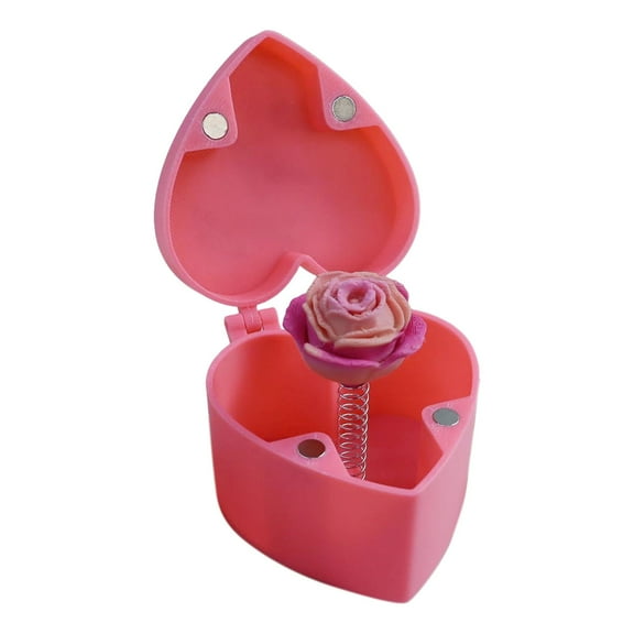 GuFamilya Red Heart Rose Surprise Present, Valentine's Day Surprise Gift Box, 3D Printed Red Heart Rose in a Surprise Pop up Gift Box, Christmas Birthday Gifts for Girlfriend, Gag Toys