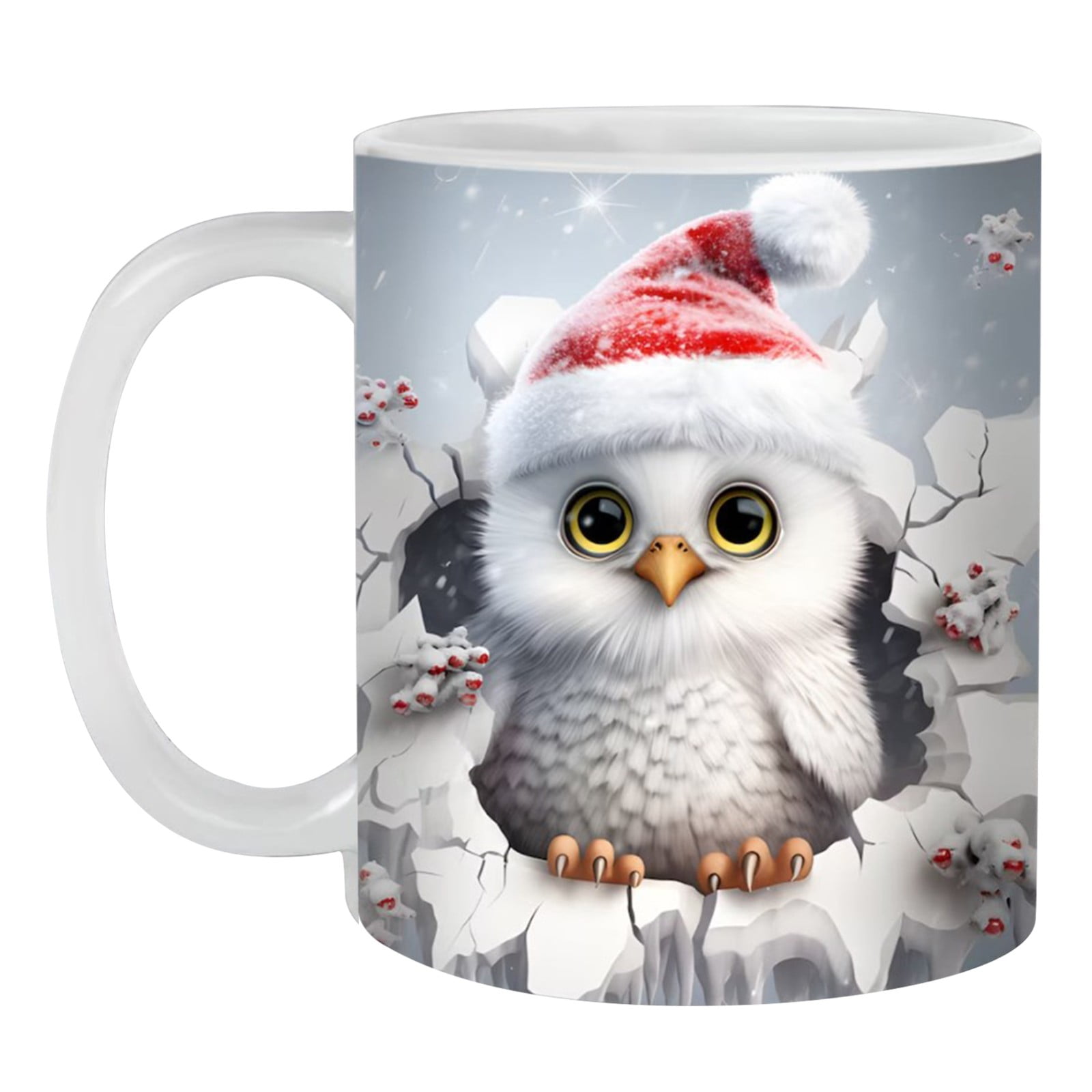 GuLuBin Glass Coffee Mugs with Lids and Handles Animal Creative Mugs
