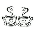 GuLuBin Stickers for Preschoolers Pair of Coffee Cups Coffee Removable