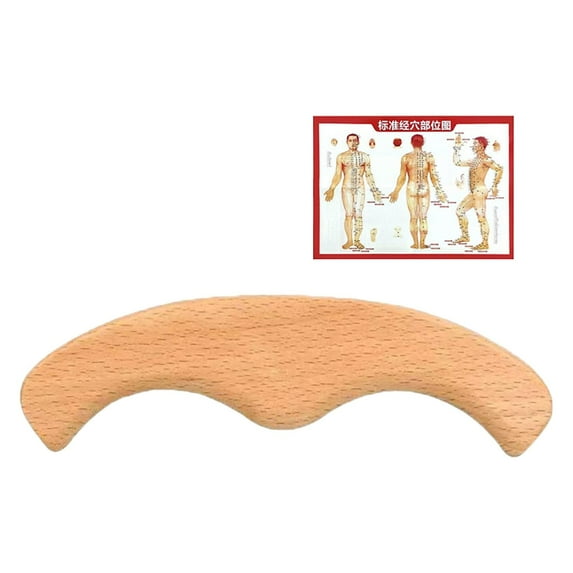 Gua Sha Board Scraping Tool Body Massager Wooden Material for Face and Body Skin Massage at Home