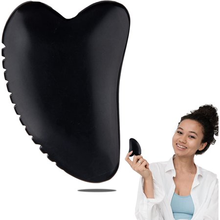 Gua Sha Facial Tool Comb Edge, Gua Sha Massage Tool, Gua Sha Scraping Massage Tools for Face, Body, Traditional Massage Tool, Unique Comb-Side Scraping Stone (S-Heart)