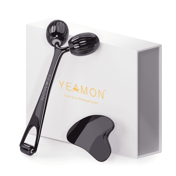 Gua Sha Facial Tools and Face Roller Set, Facial Massage Tool for Women’s Skincare Routine,Cooling Stainless Steel Face Sculpting Eyes Roller Guasha for Daily Use or Self-Care Gift for Women