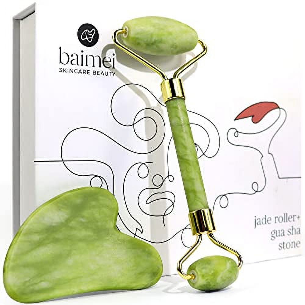 BAIMEI Gua Sha Jade Roller Set para Tratamiento de Ecuador Ubuy