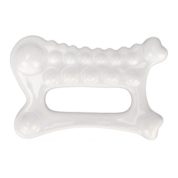 Gua Sha Lymphatic Drainage Massager,Gua Sha Tool Deep Tissue Massage and Trigger Point Tool Ceramic Soreness Relief Lymphatic Drainage Face Body Scraper Massager for Shoulder Neck,White