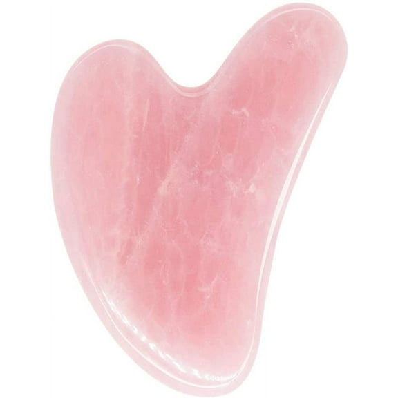 Gua Sha Massage Tool Rose Quartz Jade GuaSha Facial Tool, Gua-Sha Stone for Neck Body SPA Acupressure Scraping Massage Trigger Point Treatment