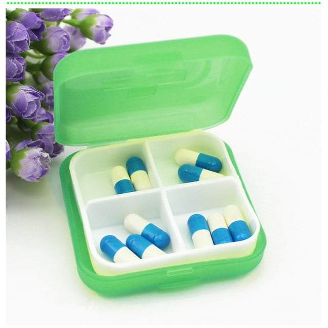 GuaLeg Mini 4 Slots Portable Box Drug Medicine Case Organizer - Walmart.com