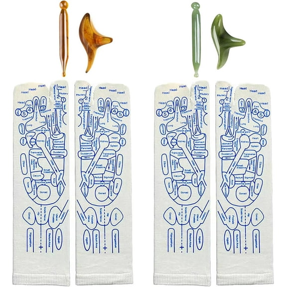 GuaSocks with Tools Reflexology Socks Foot Reflexology Socks with Trigger Point Massage Tool