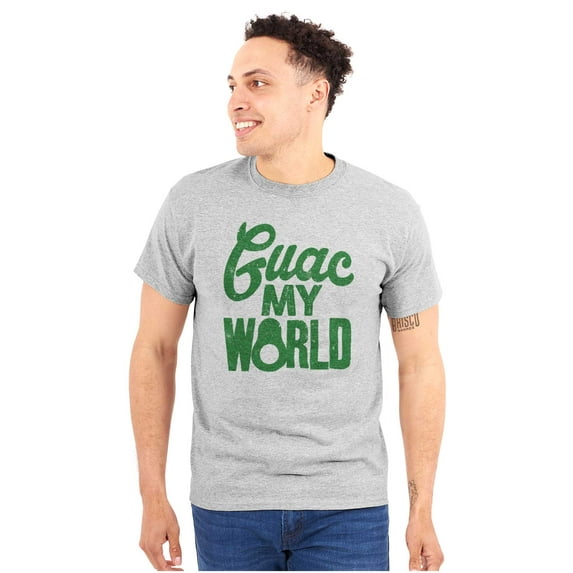 Guac World Guacamole Avocado Foodie Men's Graphic T Shirt Tees Brisco Brands L