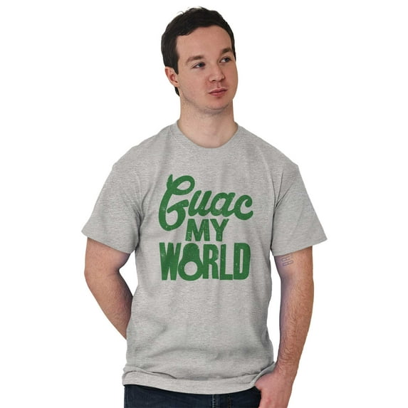 Guac World Guacamole Avocado Foodie Men's Graphic T Shirt Tees Brisco Brands S