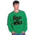 thumbnail image 1 of Guac World Guacamole Avocado Foodie Unisex Plus Fleece Graphic Sweatshirt Brisco Brands 2X, 1 of 5