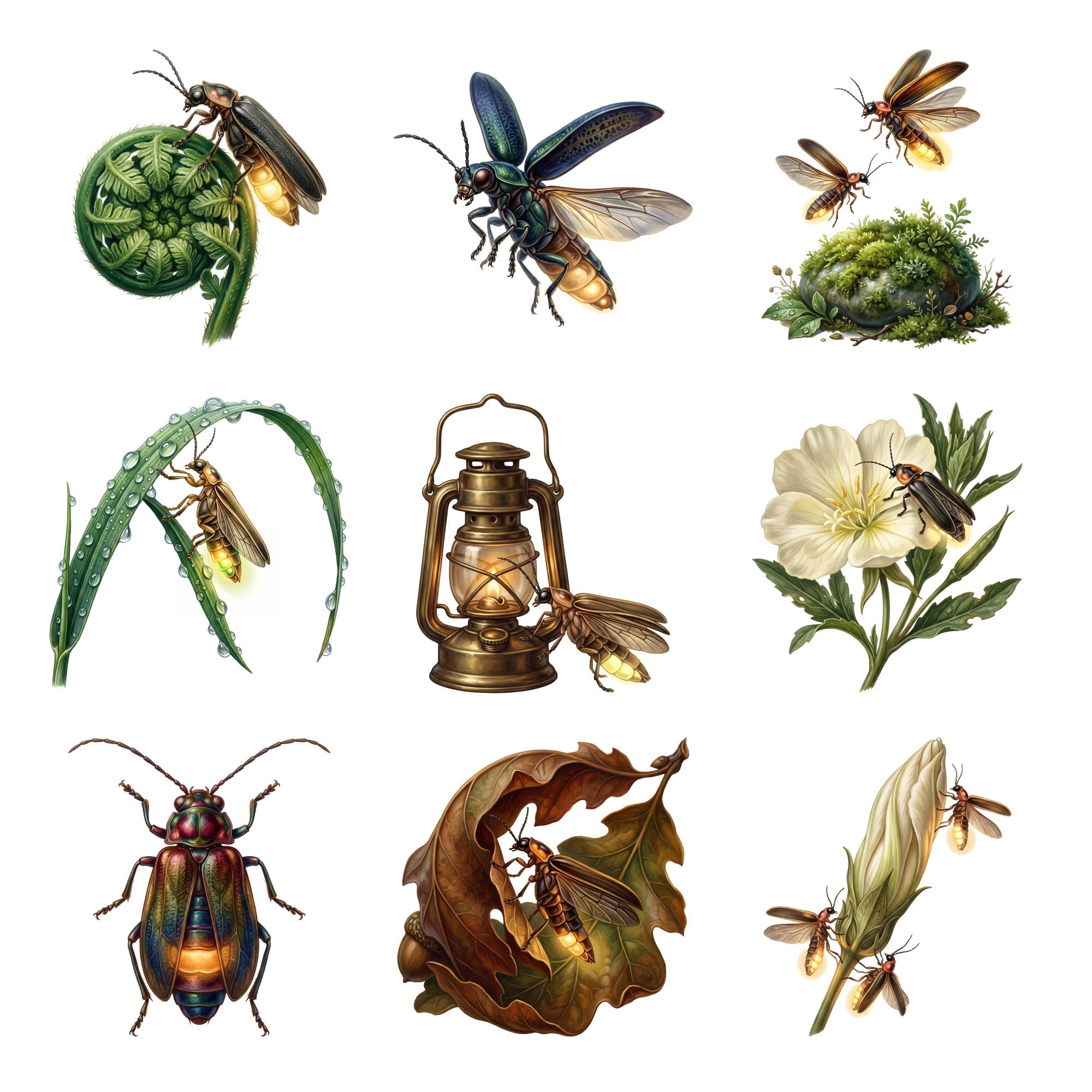 GUACAMOLE Fireflies and Lantern Light Rub-On Decals, 9 Count - Walmart.com