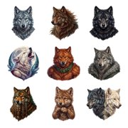 GUACAMOLE Werewolf Moon Portraits Rub-On Decals, 9 Count