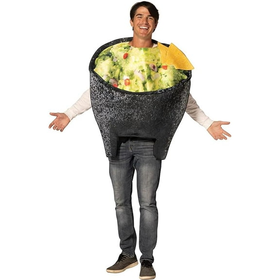 Guacamole in Bowl Halloween Costume, Men and Women, Grey Green, Adult One Size, R1352-OS