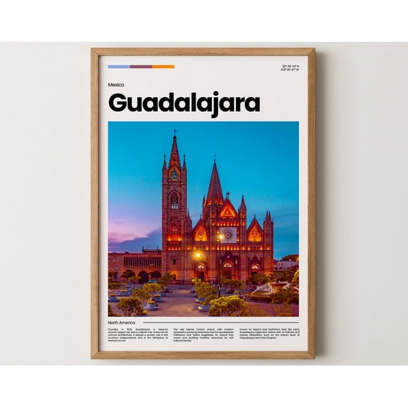 Guadalajara Poster, Guadalajara Print, Guadalajara Photo, Guadalajara Art, Mexico Poster, Mexico Print, Travel Poster Gift, 8x12 UNFRAMED