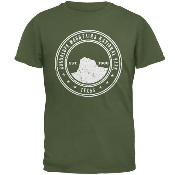 Guadalupe Mountains National Park Mens T Shirt Military Green 3X-LG