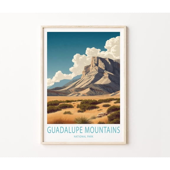 Guadalupe Mountains National Park Texas Desert Mountain Home Decor