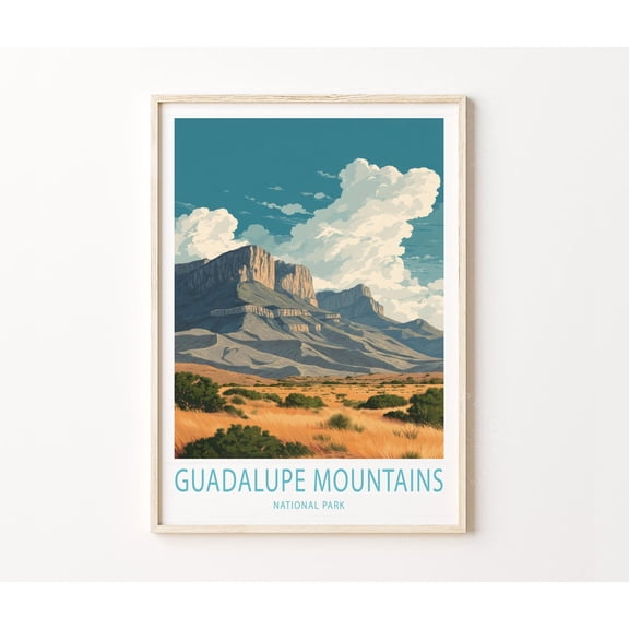 Guadalupe Mountains Texas Desert Landscape Home Decor
