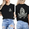 thumbnail image 1 of Guadalupe Virgin Mary Pray Flower Rose Virgencita Religious Double-Sided T-Shirt Unisex, Catholic Faith Cotton Shirt, Spiritual Gift, 1 of 7
