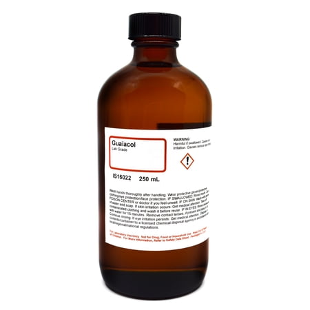 Guaiacol, 250mL - Laboratory-Grade - Appearance: Solid â 82.4F / Liquid â 89.6F - The Curated Chemical Collection by Innovating Science