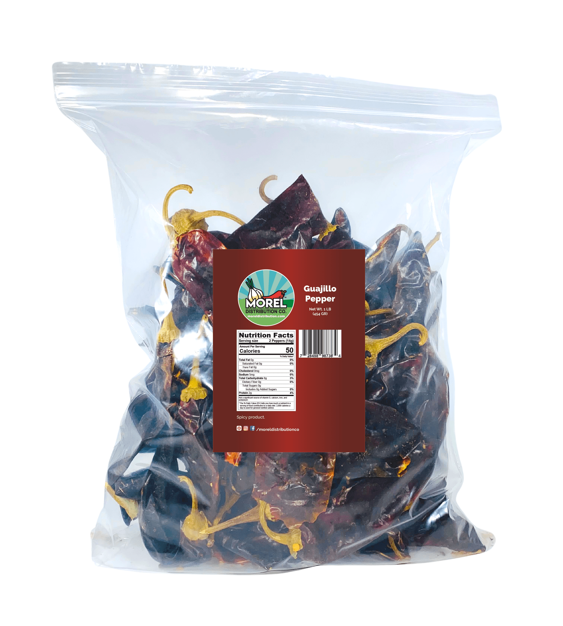 Guajillo Chili Pepper / Chile Guajillo: 1 Lb