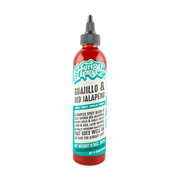Humble House Guajillo & Red Jalapeo Sauce Very Mild Heat, Garlic & Vinegar Kick, Sriracha-Style, Vegan, Gluten-Free, Small Batch Everyday Hot Sauce 9.5 oz
