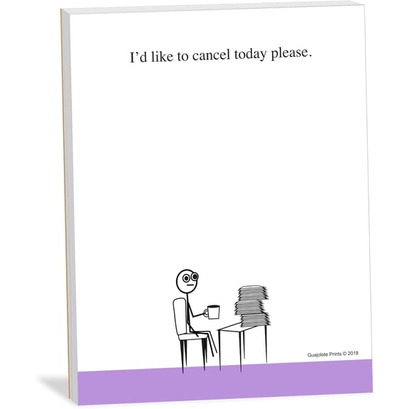Guajolote Prints Funny Sarcastic Notepad 3-Pack  Novelty Memo Pads, Gag Gift for Office Coworkers and Friends  4 x 5.25 in, 50 Sheets Each (Id Like To Cancel Today Please)