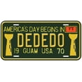 thumbnail image 1 of Guam 1970 Dededo Novelty Car License Plate, 1 of 3