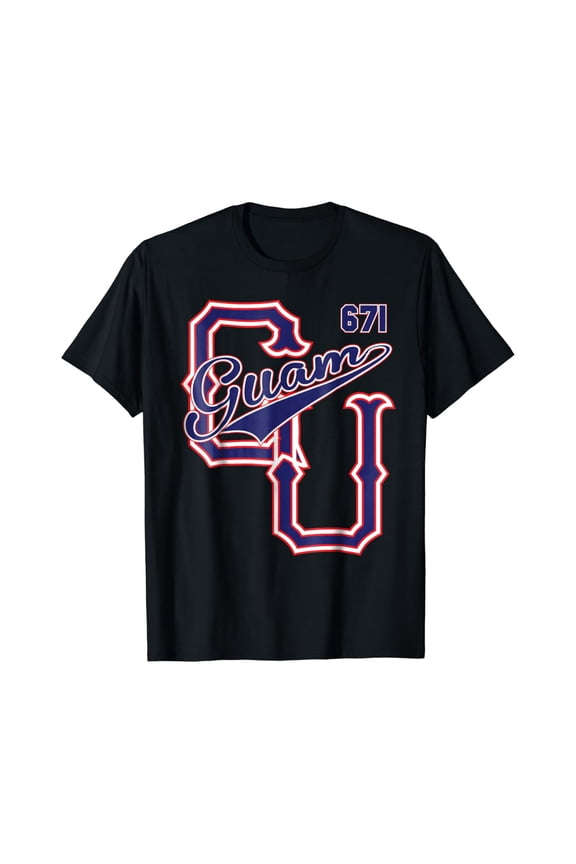 Guam 671 Baseball Style Chamorro Guamanian Fan Apparel T-Shirt