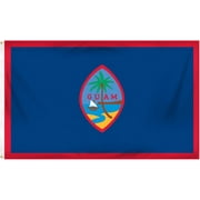Guam Flag 3ft x 5ft - Durable Printed Polyester with Strong Header and Brass Grommets - Ideal for Indoor and Outdoor Use - Fade-Resistant Design