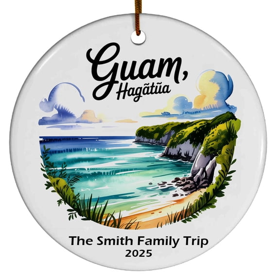 Guam Hagatna Christmas Ornament, Collection of City Travel Souvenirs for Family and Friends, Christmas Tree Ornament City Travel, Trips of The Year, Christmas Ornament 2025