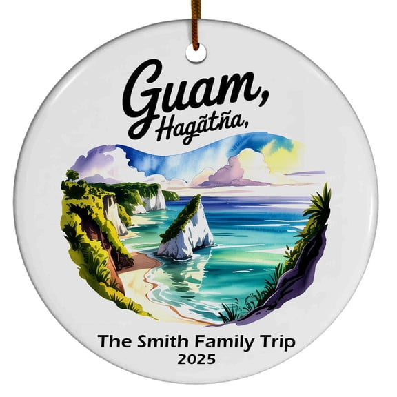 Guam Hagatna Christmas Ornament, Collection of City Travel Souvenirs for Family and Friends, Christmas Tree Ornament City Travel, Trips of The Year, Christmas Ornament 2025