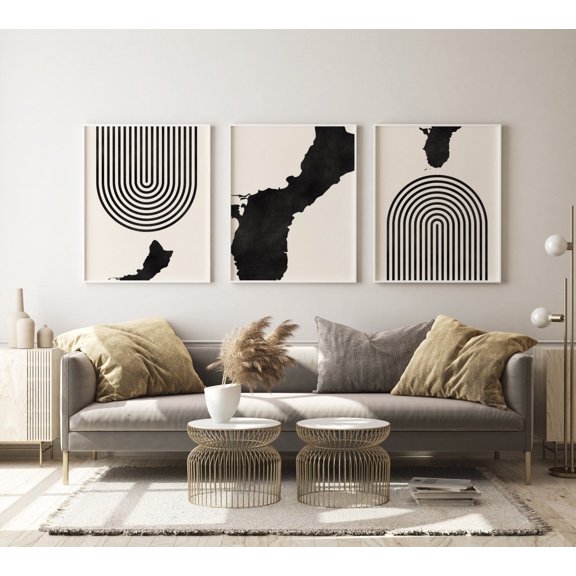 Guam Map Wall Art Print Set, Mid Century Modern Island Decor